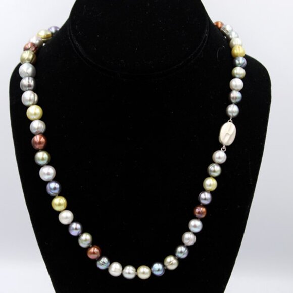Honora Multicolor Pearl Necklace SS Clasp - Picture 1 of 7